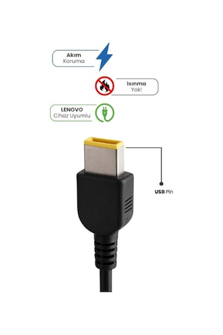 20v 3.25a Usb Pin 65 Watt For Lenovo Laptop Adaptör