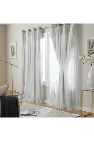 Exclusive Home Curtains Catarina Karartma Perdesi, Çok Katmanlı, Karartıcı, Üstte Halkalı, 1 Çift, 52 X 120 Cm, K Diğer