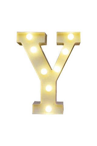 Maiyame Isıklandırma Işıklı Harf Y, Isıtıcı Beyaz Renk, Ip54 Su Geçirmez, 2xaa Pil İle Çalışır, Parti Ve Ev Dekorasyonu İçin Pil Dahil Değil Diğer