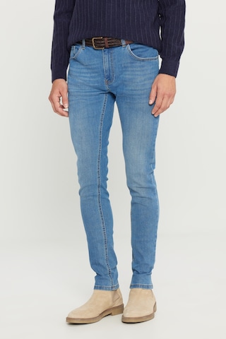 AC&Co / Altınyıldız Classics Erkek Mavı Ekstra Slim Fit Dar Kesim Pamuklu Rıss Jean Kot Pantolon Denim Mavi