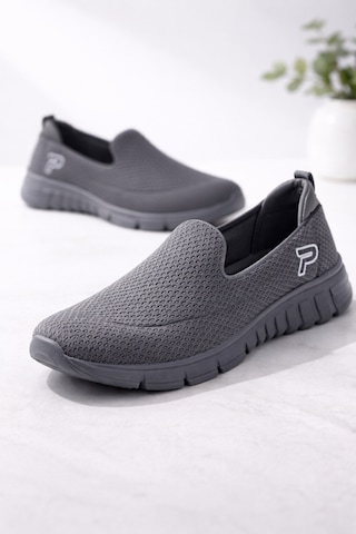 Kadın Ortopedik Hafif Taban Günlük Yürüyüş Ayakkabısı Esnek Rahat Sneaker Gri