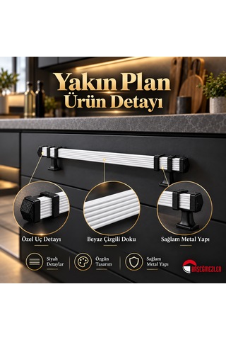Haskan Kemer Kulp Siyah/beyaz 160 Mm Siyah - Beyaz