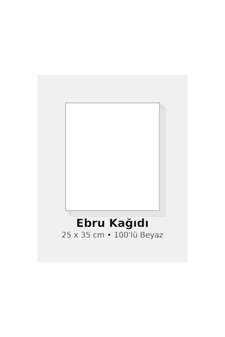 Ebru Kağıdı 25x35 Cm 100 Lü Beyaz Ebru Sanatı Kâğıdı Marbling Paper Set