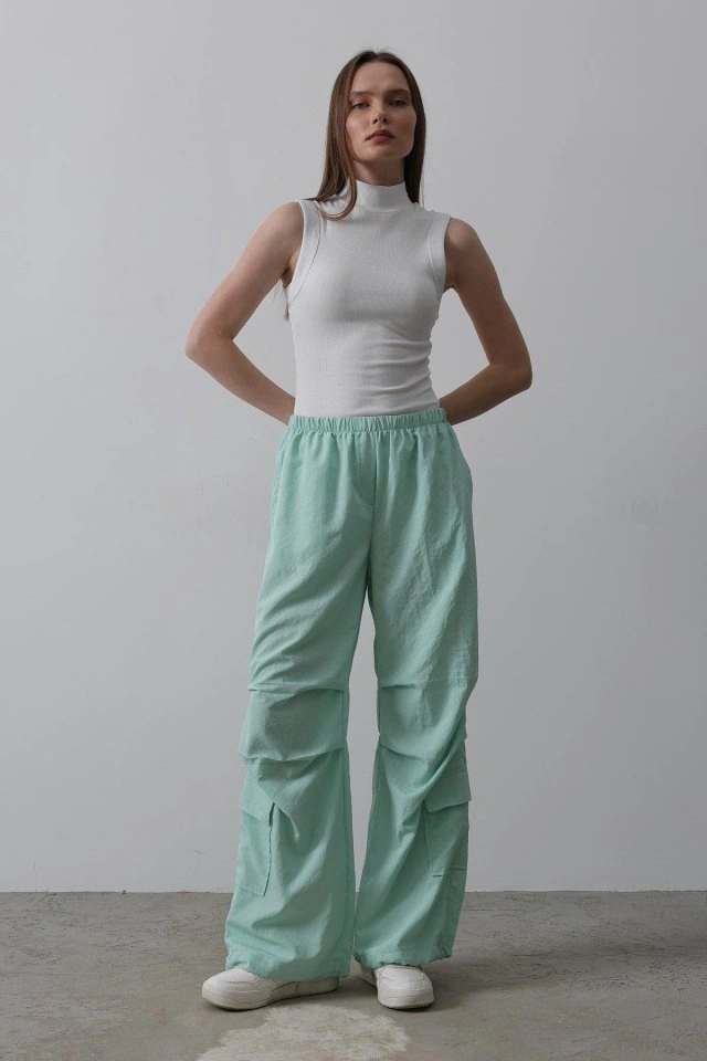 Buğrahayalin Paraşüt Cargo Pantolon - Mint