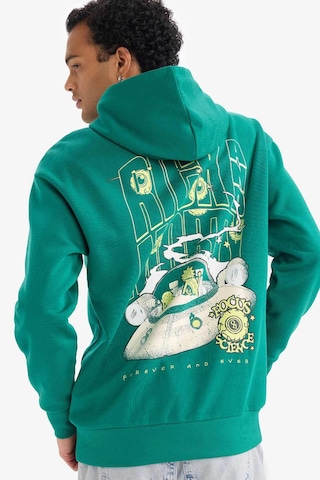 Defacto Rıck And Morty Boxy Fıt Kapüşonlu Baskılı Kalın Sweatshirt Kumaşı Sweatshirt F8136ax26spgn384 Yeşil-gn384