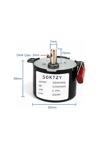 50ktyz 2.5 Rpm AC Motor Kuluçka Viyol Çevirme 220V Senkron Metal