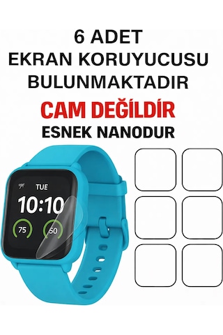 Tcl Movetime Mt40x-mt40 Akıllı Çocuk Saati Ekran Koruyucusu 6 Adet Nano Esnek Koruma