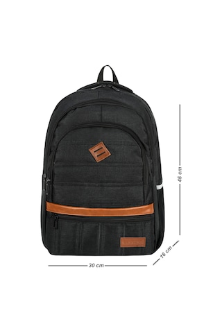 Galb Leather Gunluk Kullanima Uygun Laptop Bolmeli Kalite Kisa Seyahat Spor Ve Okul Sirt Cantasi siyah