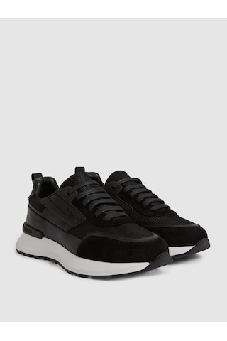 Cacharel Siyah %100 Deri Sneaker Ayakkabı
