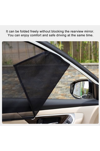 Youtek Araç Yan Camı Manyetik Güneşlik Perdesi - Kolay Kurulum, Siyah Ağ Mesh Malzeme