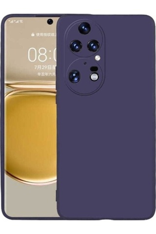 Huawei P50 Pro Kılıf Zore Premier Silikon Kapak Lacivert