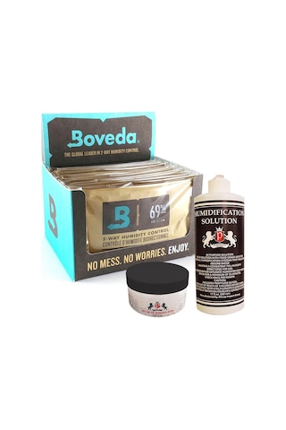 Boveda 69 60 G Humidor Puro Kutusu Nemlendirici 12li Paket Saf Su