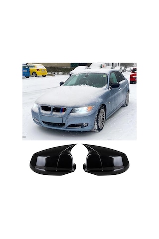 Bmw E90 Batman Yarasa Ayna Kapağı Parlak Siyah Abs 2004 2005 2006 2007 2008