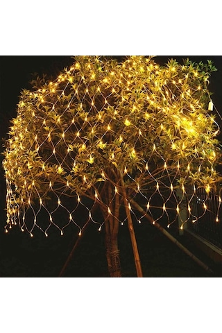 Novahub Ağ Işıkları, Balık Ağı Işıkları, Bahçe Aydınlatma 24v 3x2m 192 Led Solar Dekoratif Ampul Transformatörlü Erkek/dişi Fiş Çok Renkli Çok Renkli