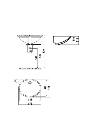 Creavit Tp205 Tezgah Altı Oval Lavabo 40 x 52 CM Beyaz