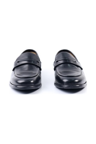 Tuna Hakiki Deri Siyah Loafer Erkek Ayakkabı - E4644 Siyah