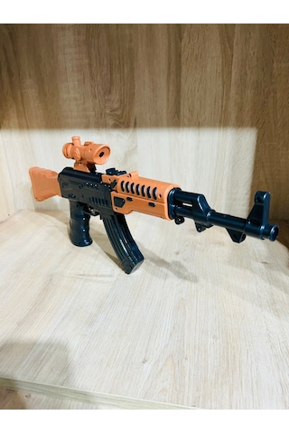 Boncuklu Oyuncak Tüfek 55 Cm 2 Adet Ak47+21 Paket Plastik Boncuk