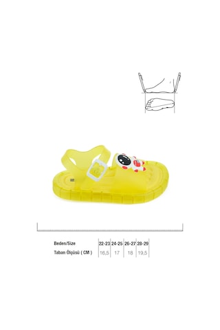 Gezer Yazlık Islak Zemine Uygun Yumuşak Işıklı Taban Erkek Çocuk Sandalet Gk6ype 00183 00 026 I87 Sarı