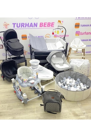 Yeni Doğan Yogh Bebek Çeyiz Seti 18 Parça Gri