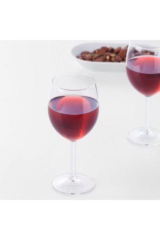 Kırmızı Şarap Kadehi, Cam, 30 Cl, 6 Adet Açık Mavi