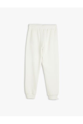 Koton Beli Bağlamalı Cep Detaylı Basic Jogger Eşofman Altı Ekru 5skb40083tk Ekru