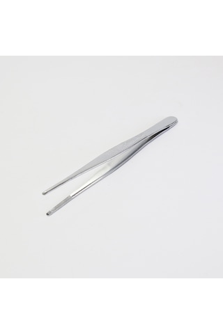 Penset 13 CM Düz-Küt Uçlu Paslanmaz Çelik