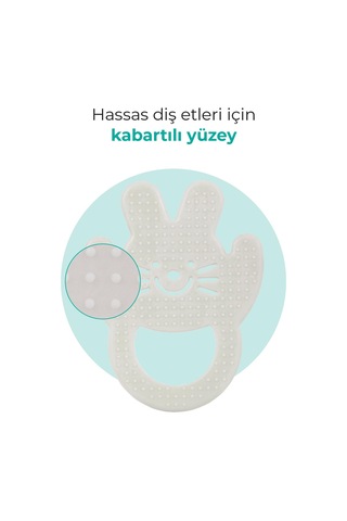 Mamajoo Yumuşak Diş Kaşıyıcı Beyaz Tavşan