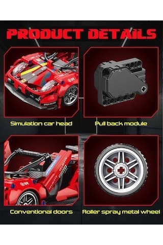 1:18 Spor Araba Modeli Teknik Yapım Seti Cyberpunk Rally Car Racing Engineering Kendin Yap Boz 426 Parça