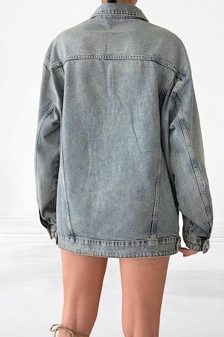 Lacarino 7852 Kadın Jean Ceket Blue Tint