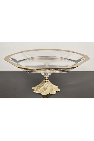 Atabey Home Avangarde Gold Döküm Semazen Ayaklı Gold Yaldızlı Büyük Boy Sunumluk Paşabahçe Reflection