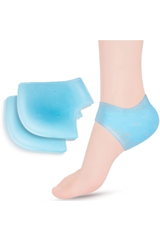 Topuk Koruyucu Silikon Çorap Çatlak Önleyici, Rahat Yumuşak Ped