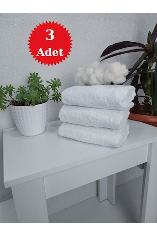 Berber Havlusu Saç Havlusu Yüz Havlusu Beyaz 50x90 Cm 3 Lü