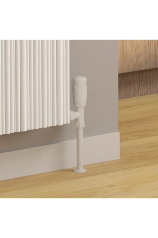 Lojimax Alüminyum Dekoratif Radyatör Bamboo 1800x359mm 3 Dilim Dokulu Beyaz 792 W Yüksek Isıl Güç