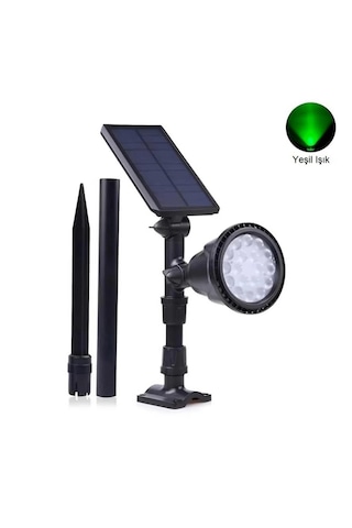 30 Watt Solar Çim Bahçe Armatürü / Çim Saplama Ağaç Aydınlatma Yeşil