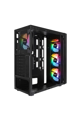 Everest Faced V1 4x12 CM RGB Fan Temper Camlı Mid Tower Oyuncu Kasa