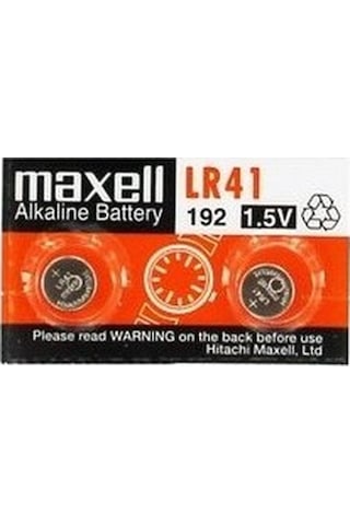 Maxell LR41 AG3 192 1.5V Alkalin Düğme Pil 10'lu