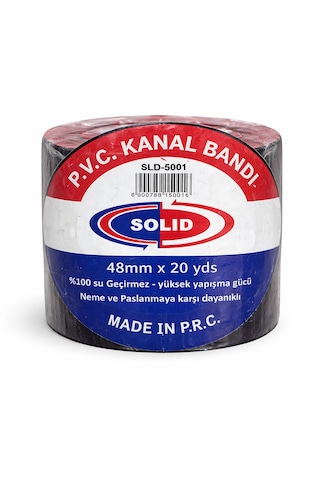 Pvc Kanal İzolasyon Bandı Siyah 48 Mm X 20 Yds 1 Adet