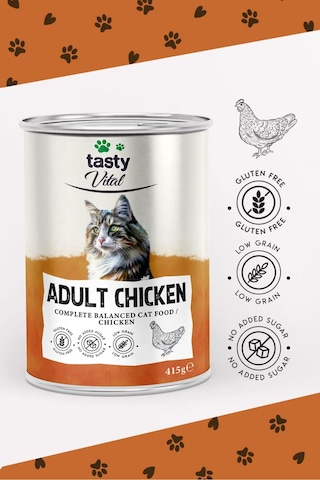 Tavuklu Yetişkin Kedi Konservesi Pate Ve Yumuşak Formda 415 Gr