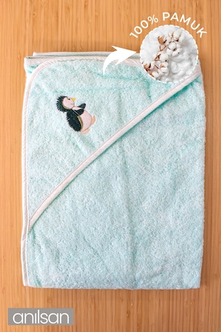 Anılsan Pamuk Bebek Kundak Havlusu - Penguen Desenli Yumuşak Bebek Havlusu Seçenekleri Yenidoğan