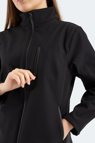 Slazenger Hıp Style Kadın Dik Yaka Fermuarlı Siyah Mont & Kaban Siyah