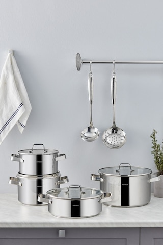 Karaca Noa PowerSteel 316+ 8 Parça Tencere Seti