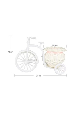 Singree Mavi Plastik Dekoratif Depolama Sepeti - Yatak Odası, Ofis, Çiçek Dizimi, Bisiklet İçin 27x18x15cm El Sanatı Gösterim Sepeti