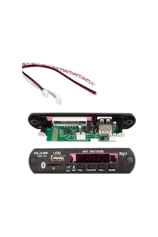 Class 12v Sd-af-vr Oto Teyp Mikrofonlu Usb-sd Çevirici Digital Player Board Usb-123