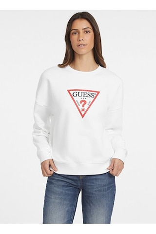 Guess Kadın Sweatshirt-w4yq00kc811 Beyaz