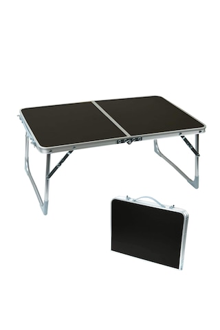 Padilon Küçük Katlanır Kamp Masası Piknik Masası Notebook Masası 60 X 40 Siyah