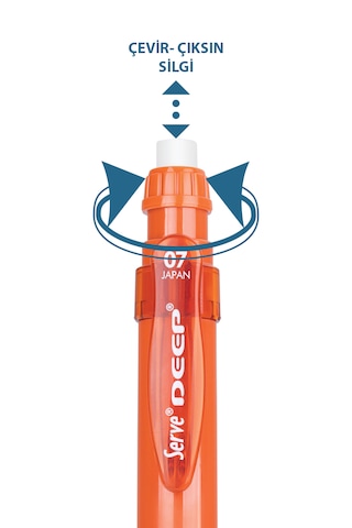 Serve Deep Mekanik Uçlu Kalem Toprak Tonları 0.5 MM  Kiremit