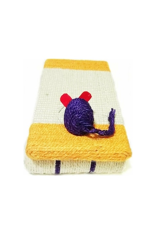 Fare Oyuncaklı Rampalı Kedi Tırmalama Tahtası 17 x 38 CM