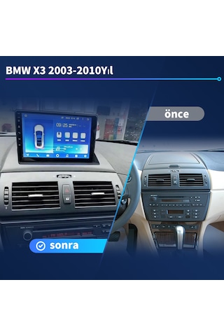 Bmw X3 2003-2011 Carplay Navigasyon Multimedya 9ınç 1gb Ram 16gb