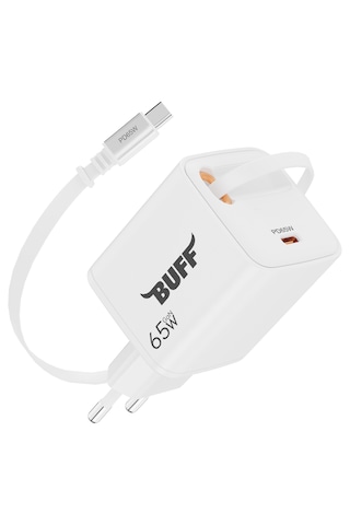 Buff Blc65 Pd 65w Geri Çekilebilir Kablolu Hızlı Şarj Cihazı