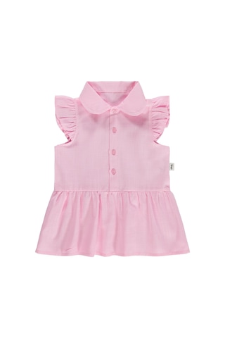 Civil Baby Bebe Yakalı Düz 6-18 Ay Elbise - Pembe